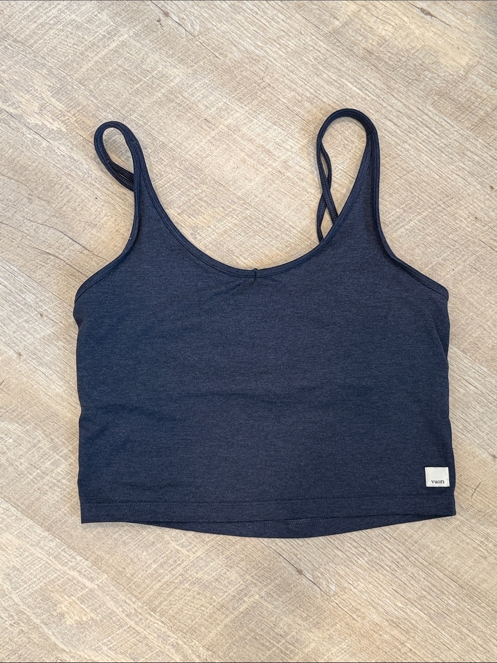 Vuori Navy Halo Performance Crop Tank